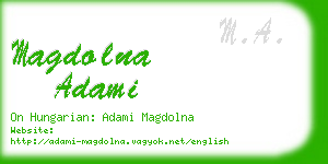 magdolna adami business card